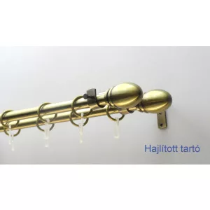   Fém karnisszett "Jogar" - kétsoros, antik réz, 120 cm, ᴓ16 mm