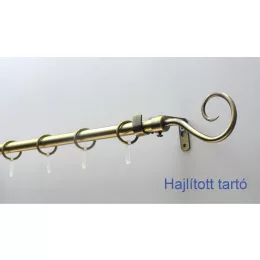   Fém karnisszett "Pásztorbot" - egysoros, antik réz, 120 cm, ᴓ16 mm