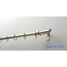 Fém karnisszett "Rúzs" - egysoros, matt króm, 120 cm, ᴓ16 mm