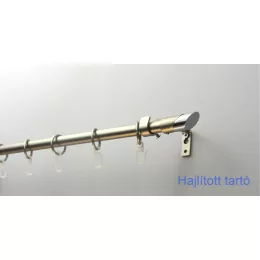   Fém karnisszett "Rúzs" - egysoros, matt króm, 120 cm, ᴓ16 mm