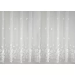 6635 - fehér, virágmintás jacquard, max. 275 cm magas