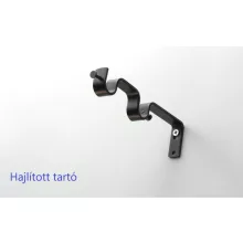Fém karnisszett "Pásztorbot" - kétsoros, fekete, 200 cm, ᴓ16 mm