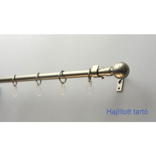 Fém karnisszett "Glóbusz" - egysoros, matt króm, 120 cm, ᴓ16 mm