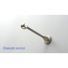 Fém karnisszett "Glóbusz" - egysoros, matt króm, 120 cm, ᴓ16 mm