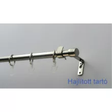 Fém karnisszett "Kupak" - egysoros, inox, 120 cm, ᴓ16 mm