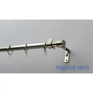   Fém karnisszett "Kupak" - egysoros, inox, 120 cm, ᴓ16 mm