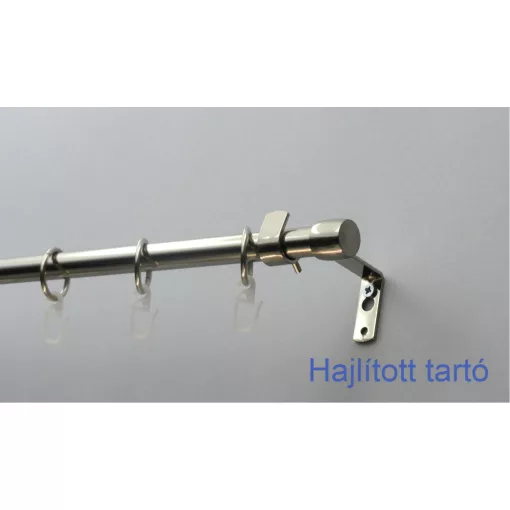 Fém karnisszett "Kupak" - egysoros, inox, 120 cm, ᴓ16 mm