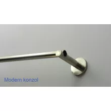 Fém karnisszett "Kupak" - egysoros, inox, 120 cm, ᴓ16 mm