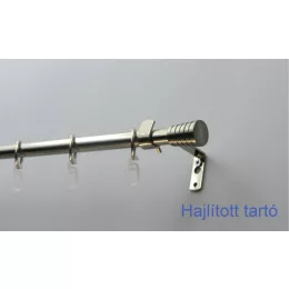   Fém karnisszett "Pódium" - egysoros, inox, 120 cm, ᴓ16 mm
