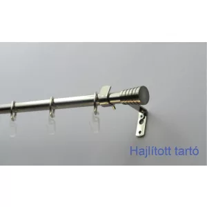   Fém karnisszett "Pódium" - egysoros, inox, 120 cm, ᴓ16 mm