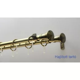   Fém karnisszett "Klasszik" - kétsoros, antik réz, 120 cm, ᴓ16 mm