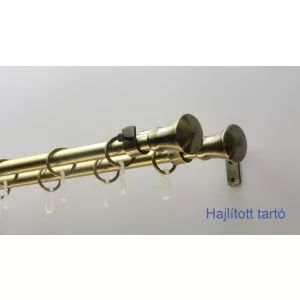   Fém karnisszett "Klasszik" - kétsoros, antik réz, 120 cm, ᴓ16 mm