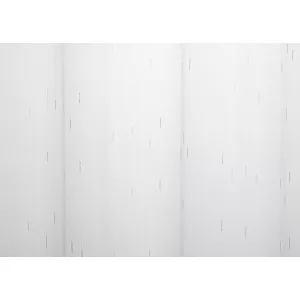    7256 - fehér tüll csíkos, ezüst mintával, max. 170 cm magas