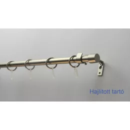   Fém karnisszett "Kupak" - egysoros, matt króm, 120 cm, ᴓ16 mm
