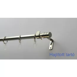   Fém karnisszett "Henger" - egysoros, inox, 120 cm, ᴓ16 mm