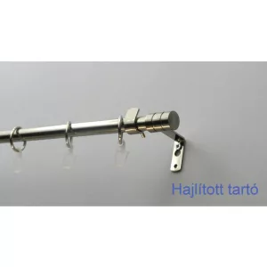   Fém karnisszett "Henger" - egysoros, inox, 120 cm, ᴓ16 mm