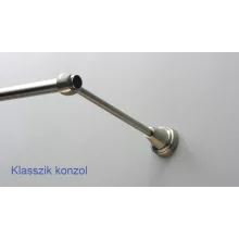 Fém karnisszett "Henger" - egysoros, inox, 120 cm, ᴓ16 mm