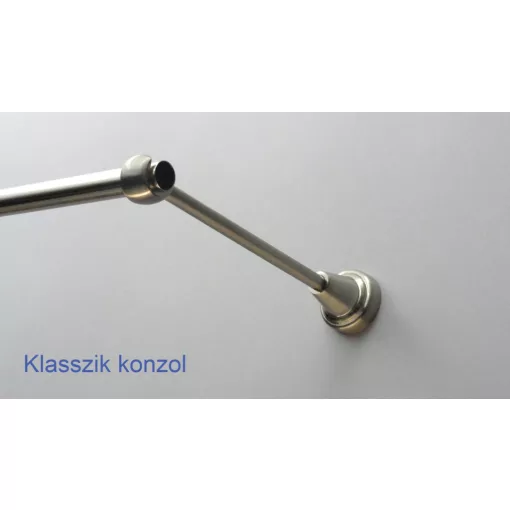 Fém karnisszett "Henger" - egysoros, inox, 120 cm, ᴓ16 mm