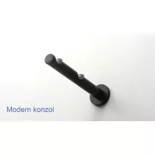 Fém karnisszett "Rúzs" - kétsoros, fekete, 120 cm, ᴓ16 mm