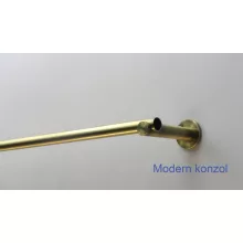 Fém karnisszett "Levelek" - egysoros, antik réz, 240 cm, ᴓ16 mm