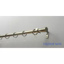 Fém karnisszett "Pódium" - egysoros, matt króm, 200 cm, ᴓ16 mm
