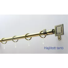 Fém karnisszett "Négyzet" - egysoros, antik réz, 120 cm, ᴓ16 mm
