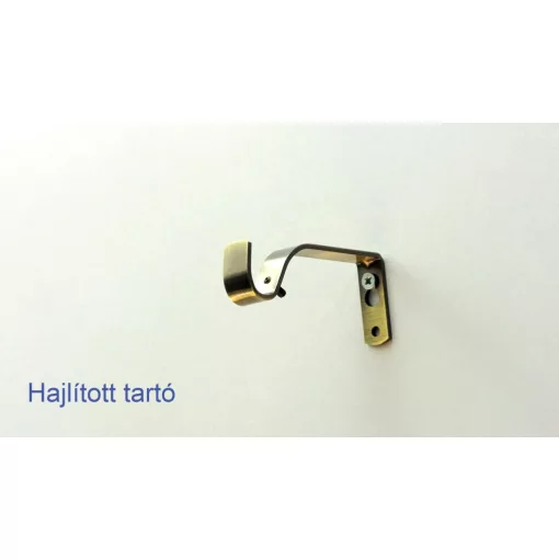 Fém karnisszett "Négyzet" - egysoros, antik réz, 120 cm, ᴓ16 mm