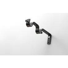 Fém karnisszett "Pódium" - kétsoros, fekete, 240 cm, ᴓ16 mm
