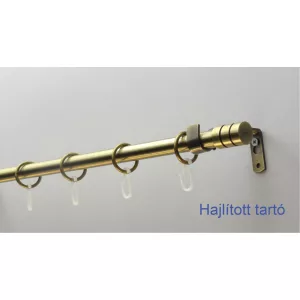   Fém karnisszett "Henger" - egysoros, antik réz, 120 cm, ᴓ16 mm
