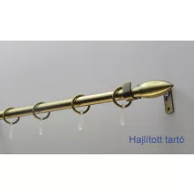 Fém karnisszett "Jégcsap" - egysoros, antik réz, 180 cm, ᴓ16 mm