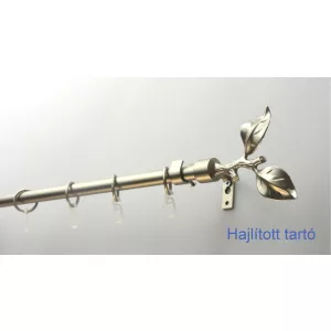   Fém karnisszett "Levelek" - egysoros, matt króm, 120 cm, ᴓ16 mm