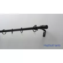 Fém karnisszett "Cilinder" - egysoros, fekete, 240 cm, ᴓ16 mm