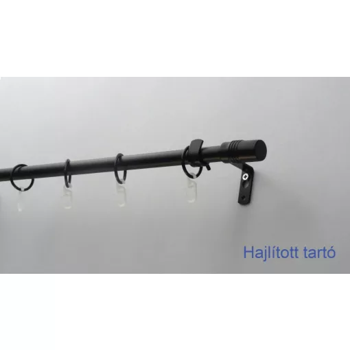 Fém karnisszett "Cilinder" - egysoros, fekete, 240 cm, ᴓ16 mm