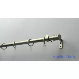   Fém karnisszett "Henger" - egysoros, matt króm, 120 cm, ᴓ16 mm
