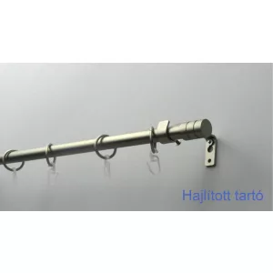   Fém karnisszett "Henger" - egysoros, matt króm, 120 cm, ᴓ16 mm