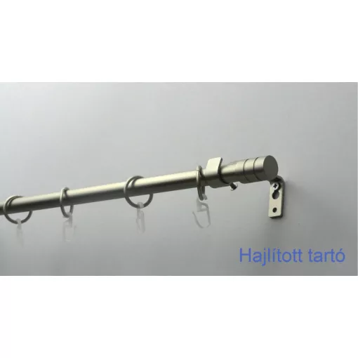 Fém karnisszett "Henger" - egysoros, matt króm, 120 cm, ᴓ16 mm