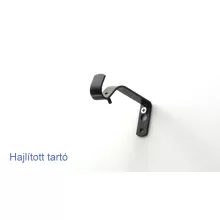 Fém karnisszett "Kis Gömb" - egysoros, fekete, 140 cm, ᴓ16 mm