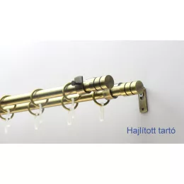   Fém karnisszett "Henger" - kétsoros, antik réz, 120 cm, ᴓ16 mm