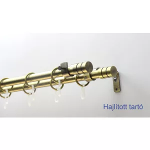   Fém karnisszett "Henger" - kétsoros, antik réz, 120 cm, ᴓ16 mm