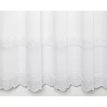 H3/1178 01 - fehér, hímzett voile, klasszikus mintával, max. 275 cm magas