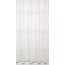 H3/1178 02 - natúr, hímzett voile, klasszikus mintával, max. 275 cm magas