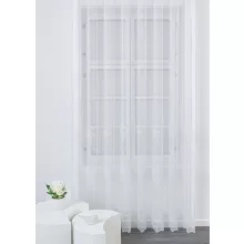 H3/6971 01 - fehér, hímzett voile, klasszikus mintával, max. 275 cm magas