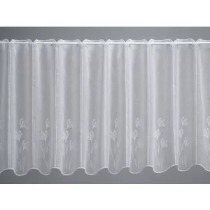    V/207 - hímzett, fehér batiszt, pipacs mintával, 90 cm magas