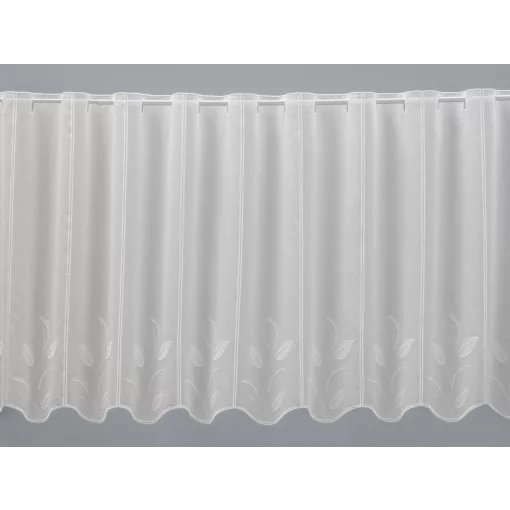  V/3051 - hímzett, natúr színű batiszt, levélmintával, 90 cm magas