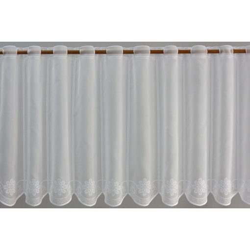  V/3297 - hímzett, fehér voile, stilizált virágmintával, 45 cm magas