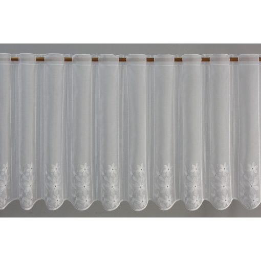  V/3503 - hímzett, aplikált, fehér voile virágmintával, 60 cm magas