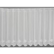  V/4915 - hímzett, aplikált, fehér voile, virágmintával, 90 cm magas