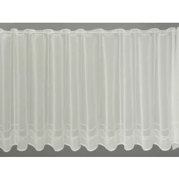    V/4917 - hímzett, natúr színű voile, hullám mintával, 45 cm magas