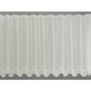    V/4917 - hímzett, natúr színű voile, hullám mintával, 45 cm magas