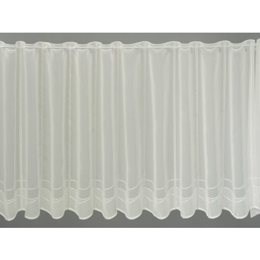  V/4917 - hímzett, natúr színű voile, hullám mintával, 45 cm magas